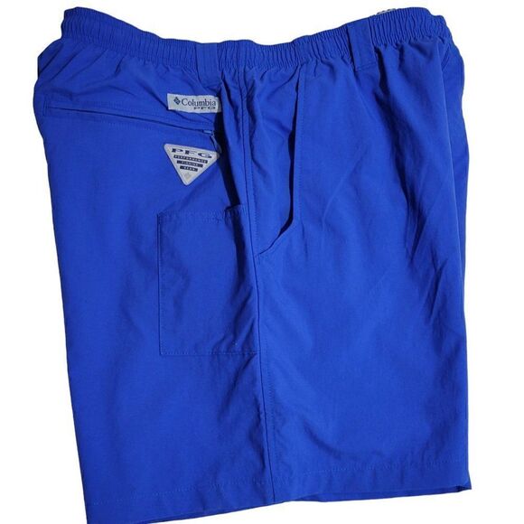 Columbia PFG Swim Trunks Men Size Small Omni-Shade Fishing Short Blue UPF 50 NEW - Picture 6 of 15